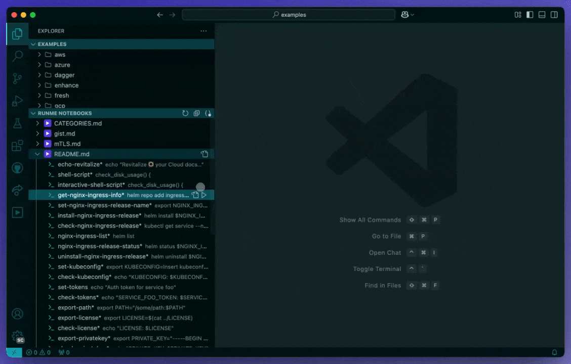 notebook explorer - Open and Run