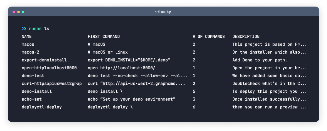 Runme CLI run commands from terminal