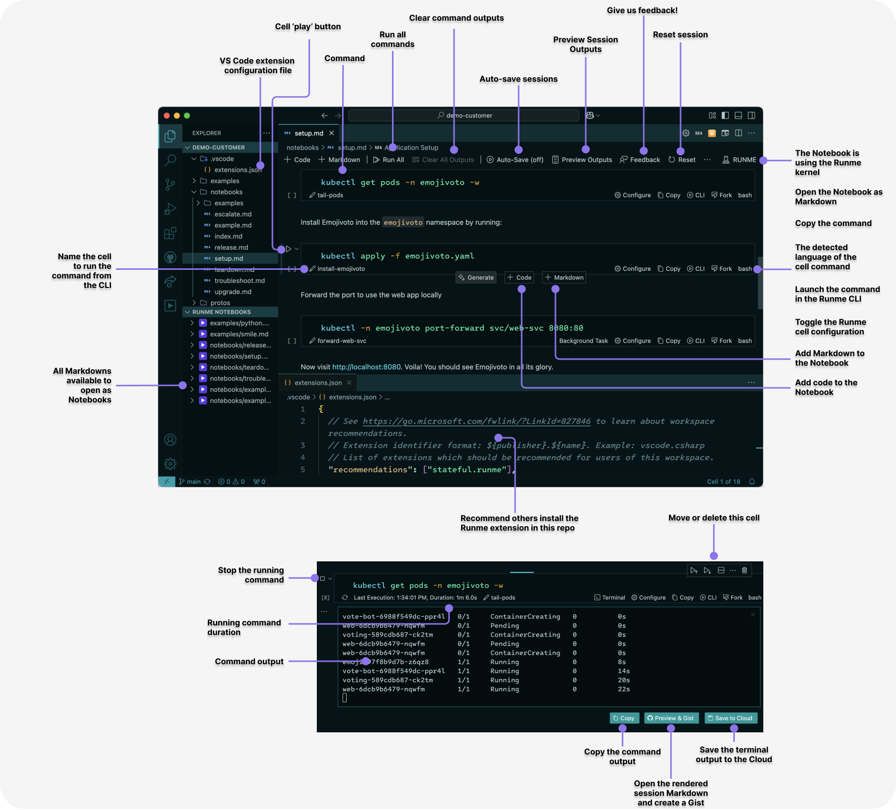 VS Code Notebook UX